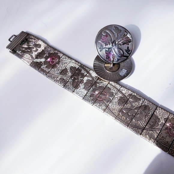 Vintage earing and bracelet set - Picture 2 of 3